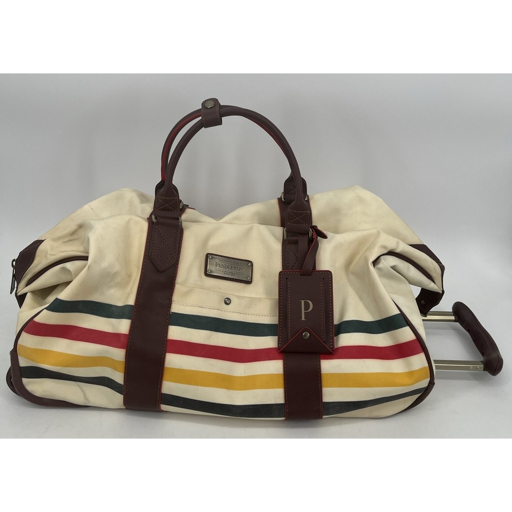 Rare OOP Pendleton Glacier National Park Rolling Duffle Bag Suitcase